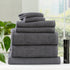 Renee Taylor Cobblestone Ribbed Bath Towel Sets Granite